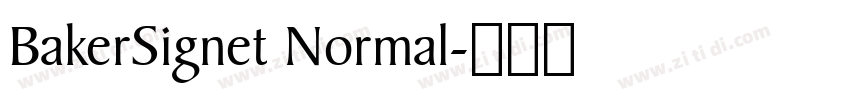 BakerSignet Normal字体转换
